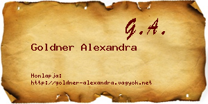 Goldner Alexandra névjegykártya